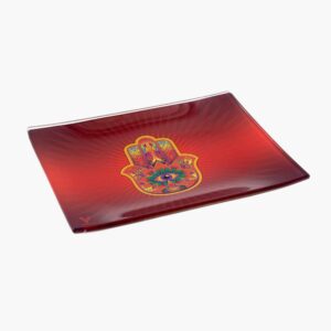 מגש גלגול זכוכית קטן V-Syndicate Small - HAMSA RED